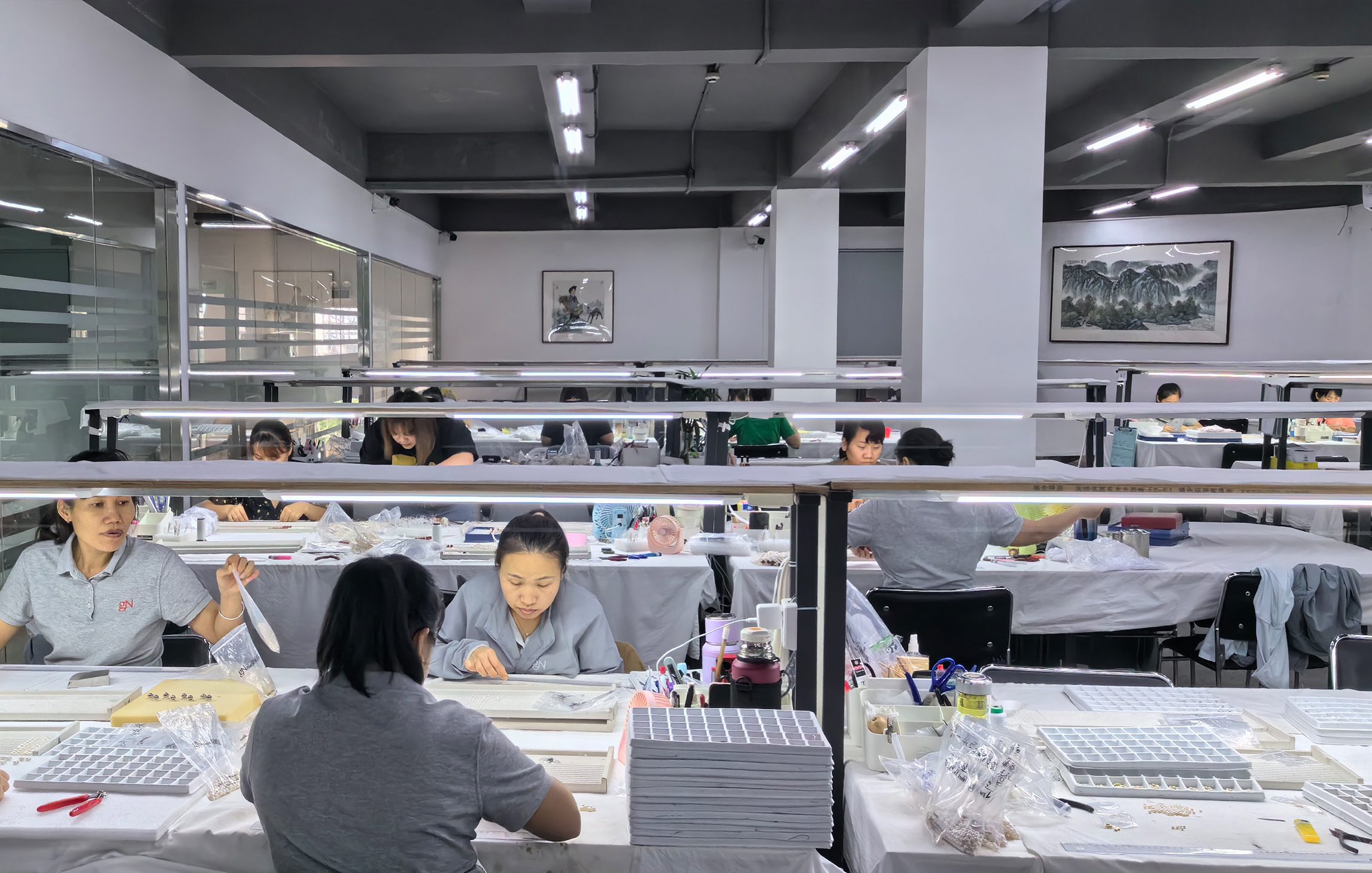 珍珠首饰成品加工车间