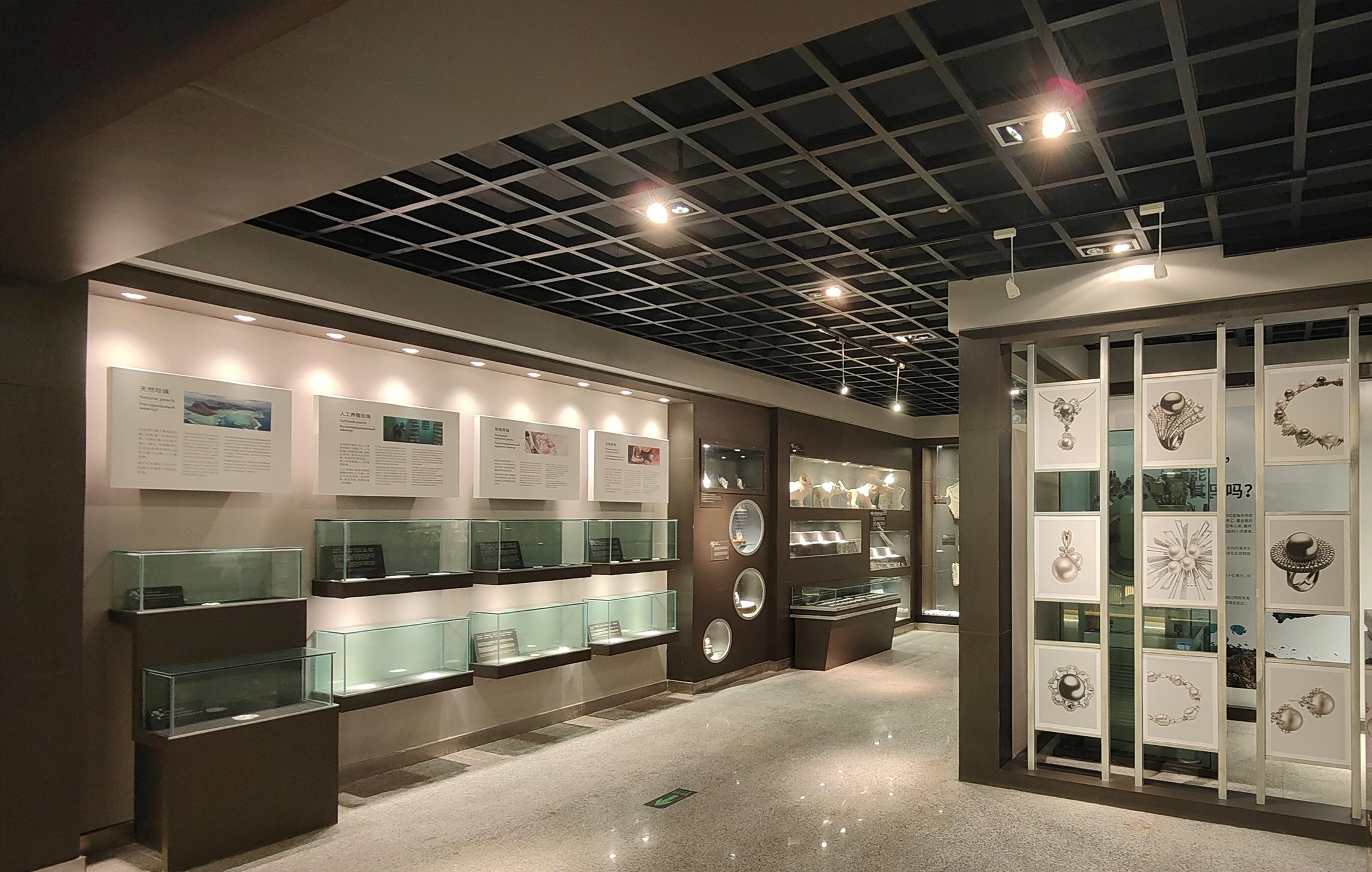 珍珠的分级鉴赏与标本展区