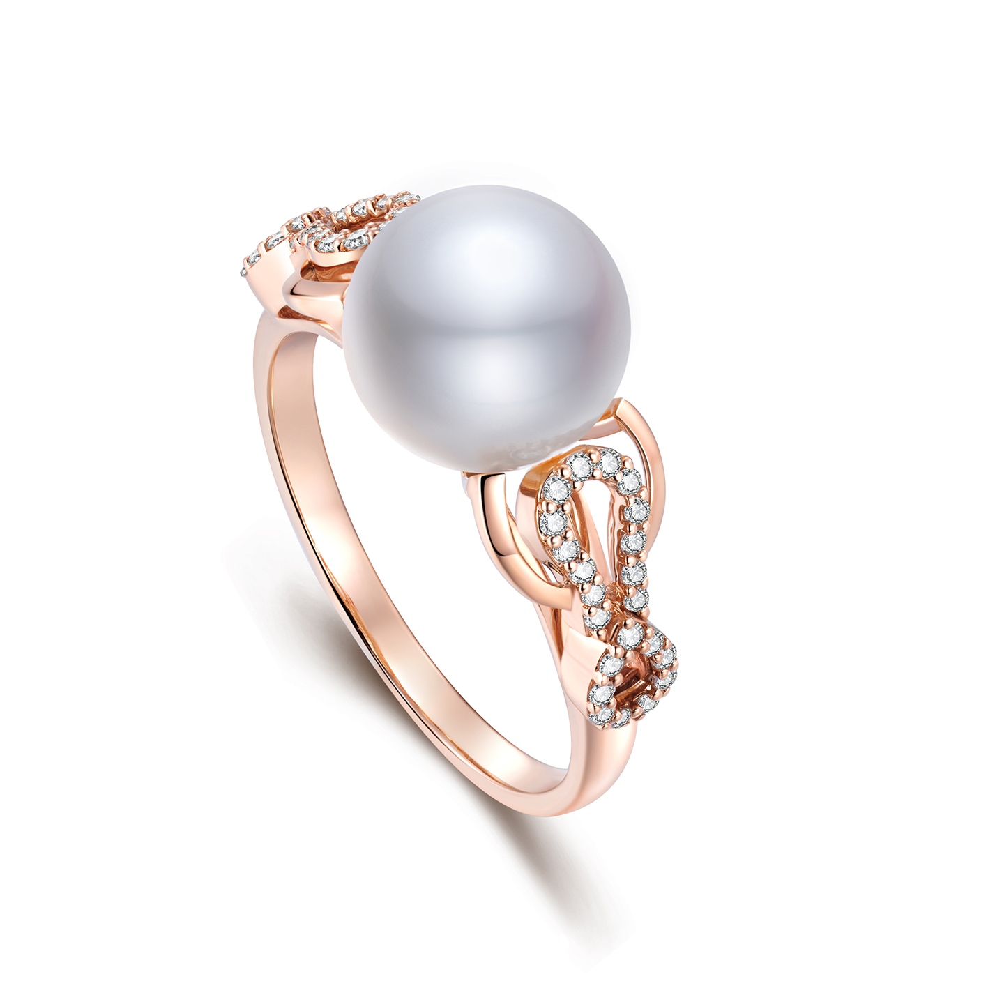 金G18K淡水珍珠戒指